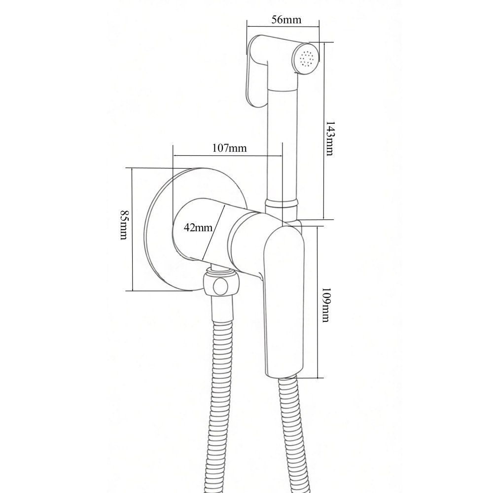 Змішувач гігієнічний Globus Lux Laguna GLA-0-106MIX