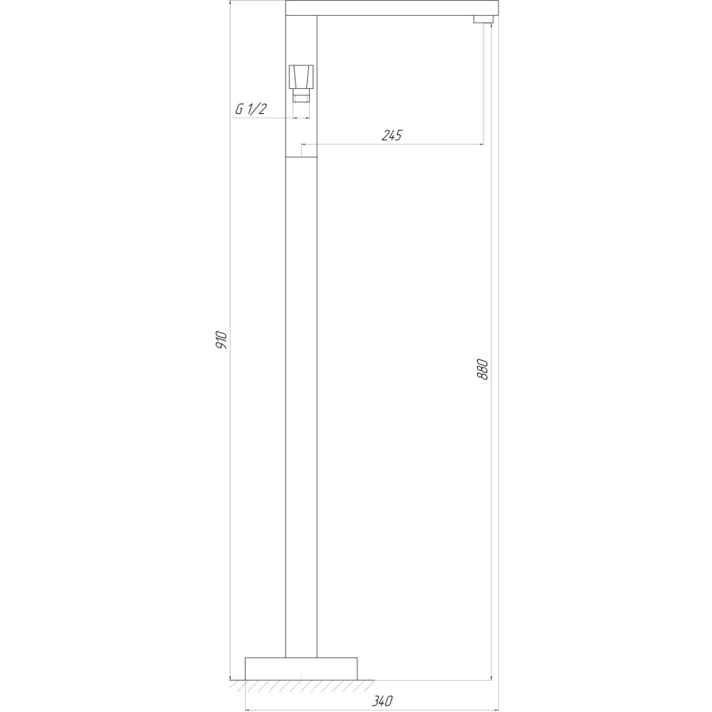 Змішувач для ванни TOPAZ LEXI TL 21113-H57-BL