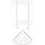 Полка подвійна кутова Globus Lux SQ9422