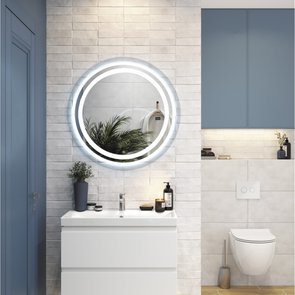 Дзеркало UNIO MRR-09 RND-S 700 x 700 mm LED FL з сенсором