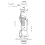 Зливний механізм SIAMP 49-OPTIMA Double Flash. 21103-00049-024