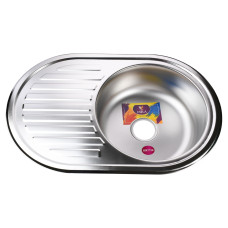 Мийка кухонна врiзна кругла з полицею 770х500х180 Satin MR 7750 E Mira