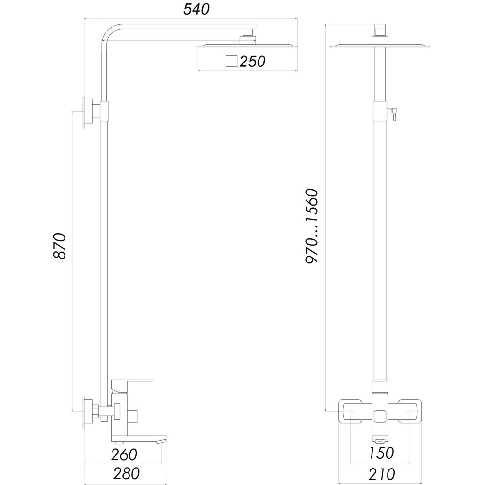 Душова система Globus Lux SICILIA PLUS-SBQ-SH-02-BB