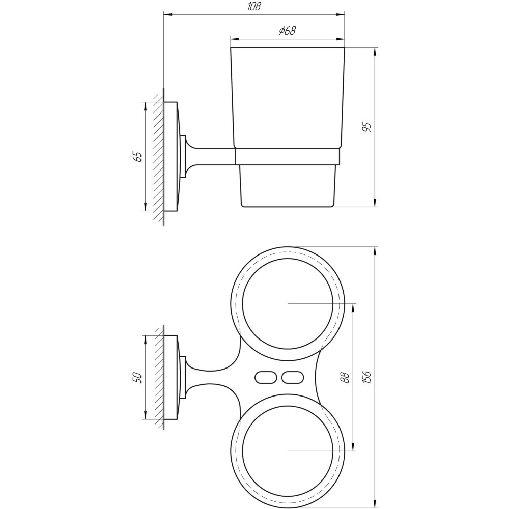 Стакан подвійний Globus Lux RM 1801