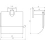 Тримач туалетного паперу Globus Lux SQ 9410 SUS304
