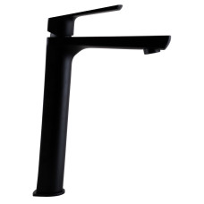 Змішувач для умивальника TOPAZ LEXI TL 21203-H57-BL високий,Чорний мат.,шланги TAQ-M1055,D25