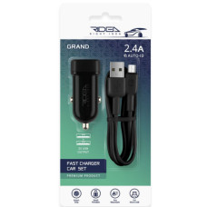 Автомобільний Зарядний Пристрій Ridea RCC-21112 Grand Micro 2USB 2.4 A (Чорний)