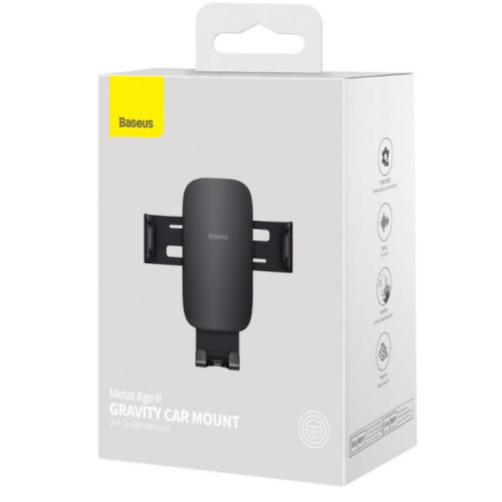 Автотримач Baseus Metal AgeⅡ SUJS0300 (Чорний, 01)