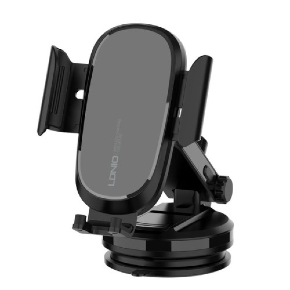 Автомобільний Зарядний Пристрій - Автотримач LDNIO MW21-1 Wireless 15W (Чорний)