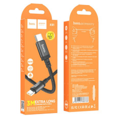 Кабель USB Hoco X91 60W Type-C to Type-C 3m (Чорний)