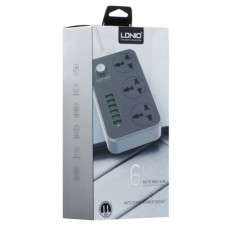 Мережевий Подовжувач LDNIO SC3604 6USB 3.4A (Чорний)