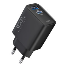 Мережевий Зарядний Пристрій Ridea RW-20220 Rapid Duo 1USB/1USB-C QC/PD 20W (Чорний)
