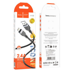Кабель Hoco X109 Silicone Lightning 2.4A 3m (Чорний)
