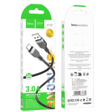 Кабель Hoco X109 Silicone Type-C 3A 3m (Чорний)