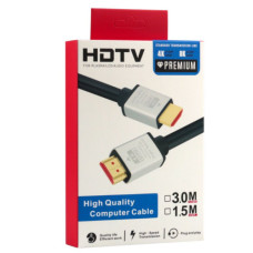Кабель HDMI- HDMI 2.0V 3m 4K Premium (Чорний)