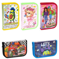 Пенал 1 відділення ламінований на змійці