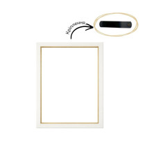 Багетна рамка (біла з золотом, 2 см) 40х50