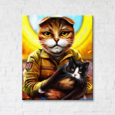 Котик-воєначальник ©Маріанна Пащук