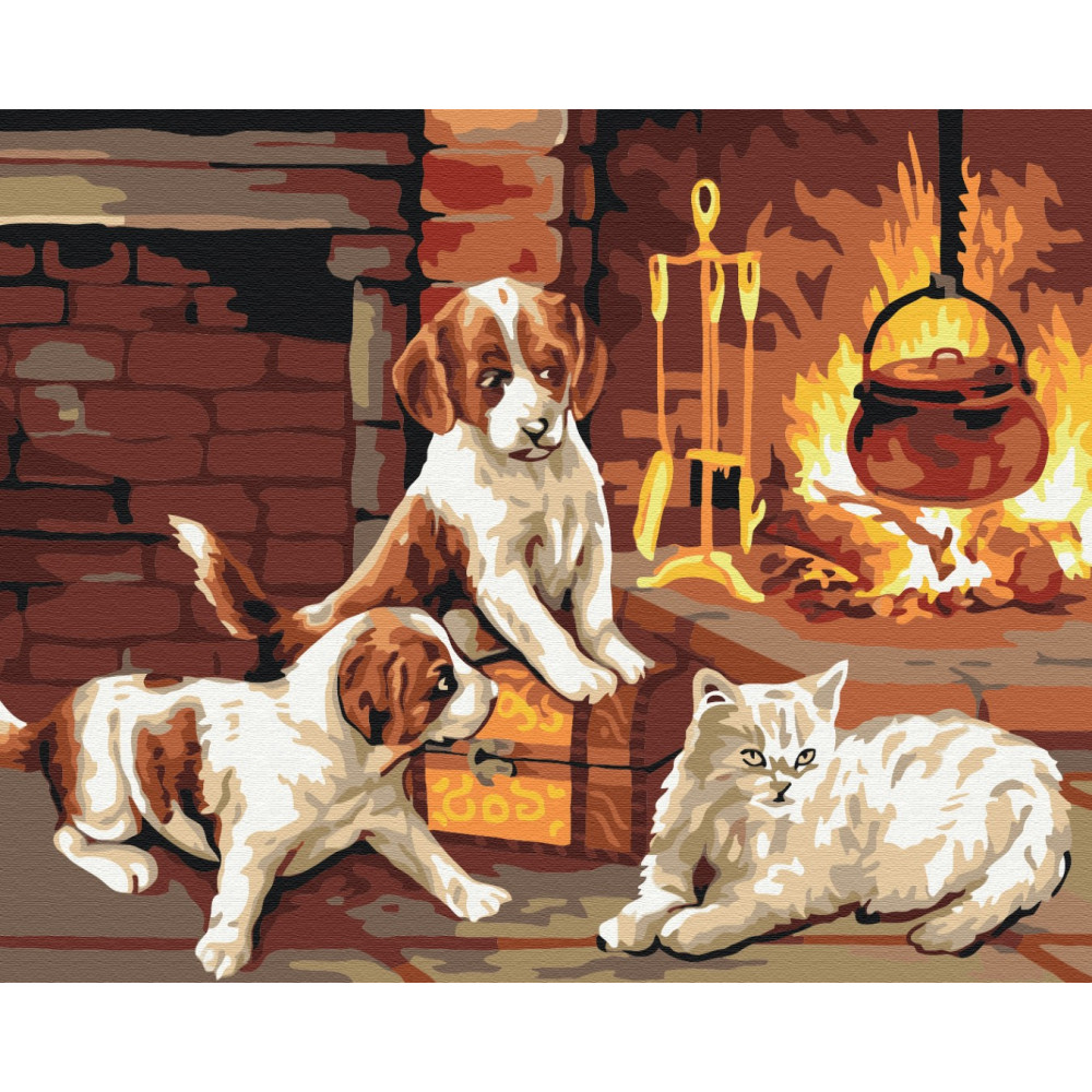 Улюбленці поруч з каміном