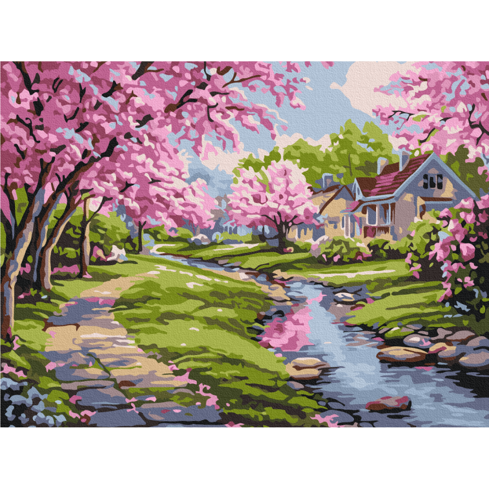 Сакура біля будинку