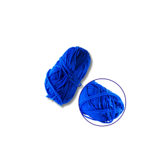 Пряжа фасованна петляста 50гр. (80% бавовни+ 20% молочна клітковина) синій