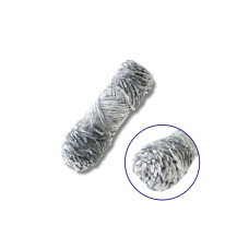 "Пряжа плюшева синель 100гр. (100% поліестер)"  світло-сірий