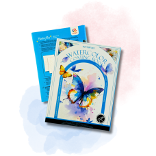 Акварельний скетчбук, з ручкою та твердими фарбами "Метелики"