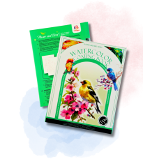 Акварельний скетчбук, з ручкою та твердими фарбами "Птахи"