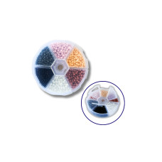 Набір бісеру для декору та творчості 6 - кольоровий 3 мм №12