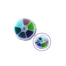 Набір бісеру для декору та творчості 6 - кольоровий 3 мм №15