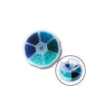 Набір бісеру для декору та творчості 6 - кольоровий 3 мм №14