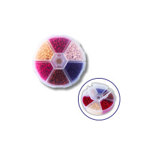 Набір бісеру для декору та творчості 6 - кольоровий 3 мм №8