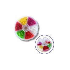 Набір бісеру для декору та творчості 6 - кольоровий 3 мм №7