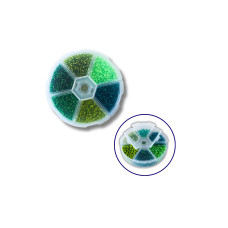 Набір бісеру для декору та творчості 6 - кольоровий 3 мм №4