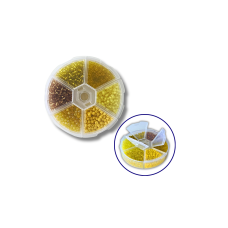 Набір бісеру для декору та творчості 6 - кольоровий 3 мм №1