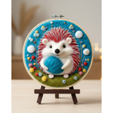 Набір для валяння картини з вовни "Тепло в лапках"