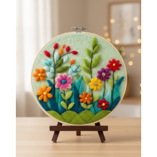 Набір для валяння картини з вовни "Квітковий сад"