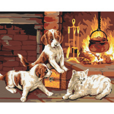 Улюбленці поруч з каміном