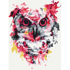 Сова в фарбах