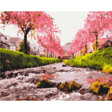 Річка у сакури