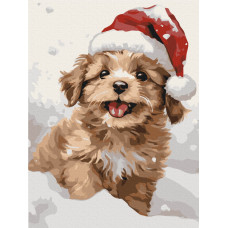 Засніжене цуценя