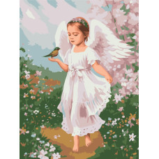 Ангелятко з пташкою