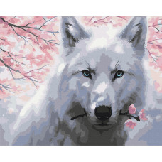 Вовк з квітами