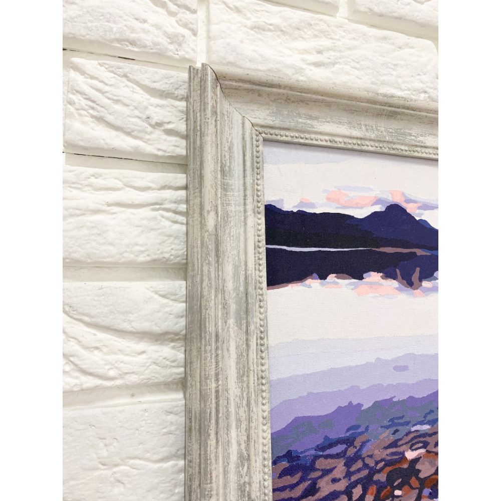 Багетна рамка (бароко в сріблі 4,5 см) 50х90