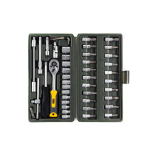 Набір насадок (інструментів) торцевих з тріскавкою CrV 1/4, (72Т) (46шт)