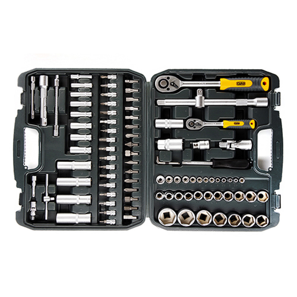 Набір насадок (інструментів) торцевих з тріскавкою CrV 1/4, 1/2 (72Т) (94шт)