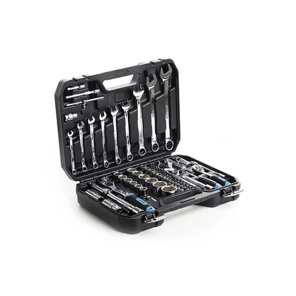 Набір насадок з гайковими ключами CrV ¼, ½ ( 90Т) (82 шт) APRO