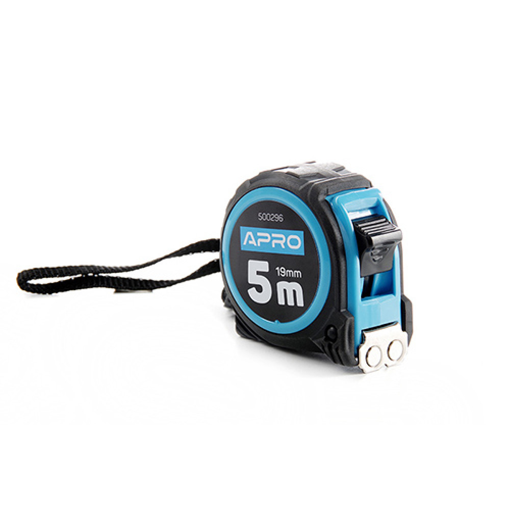 Рулетка обгумована з магнітом 5 м х 19 мм APRO