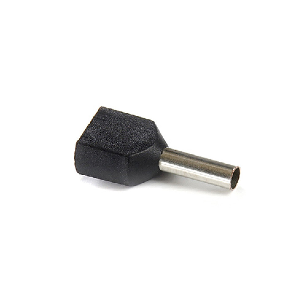 Наконечник з ізоліцією втулковий для двох проводів ТЕ 1.5/8 чорний (пач 100шт) APRO