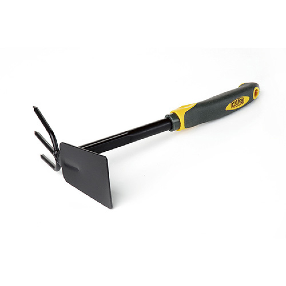 Мотика комбінована плоска + 3-х зуба з обгумованою рукояткою СИЛА